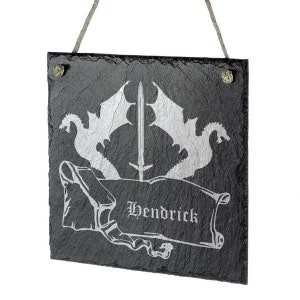 Leisteen plaat deurbord hangbord incl. G...