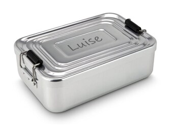 Lunch-Box mit Wunschgravur in Silber