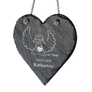 Leisteen hart leisteen bord inclusief graveermotief E...