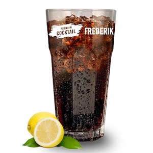 Cocktail glass 480 ml with personalized engraving - gift for birthdays and anniversaries - glass for long drinks, juice, cocktails and water