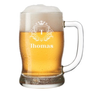 Leonardo beer mug with personalized motif | Motif coat of arms | beer glass beer bottle beer drinker tulip pils wheat beer