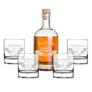 5 szt. Zestaw upominkowy do whisky butelka 4x kieliszki w zestawie...