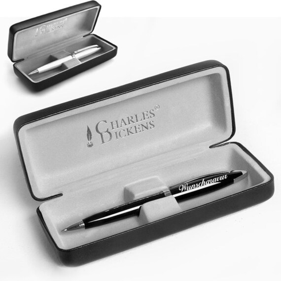 Eleganter Drehkugelschreiber aus Metall mit Gravur