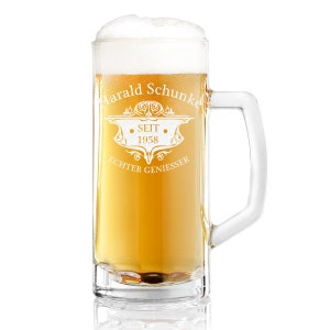 Bierkrug  Bierseidel 0,5 Liter mit Gravur
