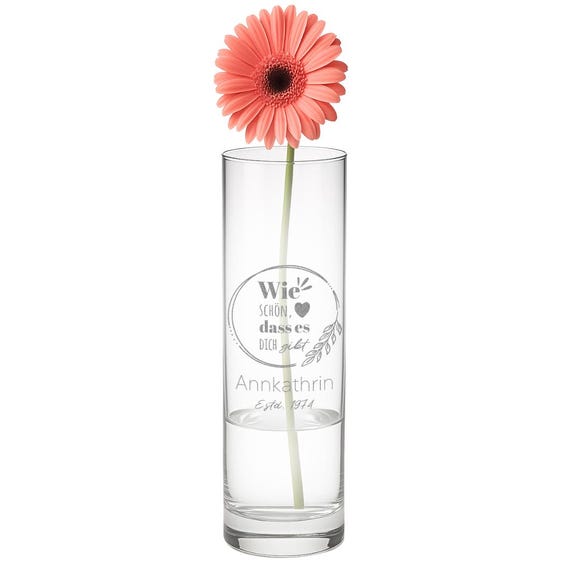 YBCPACK Blumenvase Glas 22cm Hoch – Halbtransparentes Grau Moderne Vase für Tulpen/Rosen, Büro & Wohnzimmer Dekor(2er Set