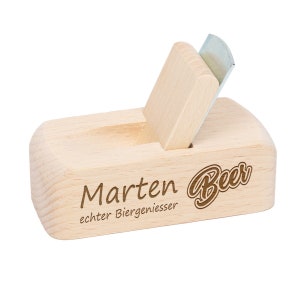 Bottle opener with personalized motif Real beer connoisseur