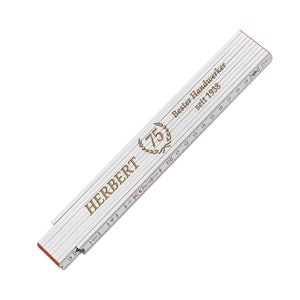 Folding ruler scale including engraving anniversary motif image 1