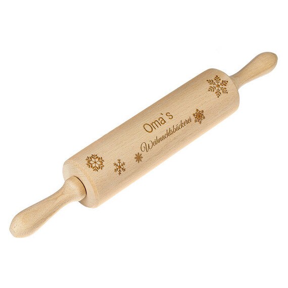 Rouleau à Pâtisserie En Hêtre Gravé Personnalisé – Fabriqué En Allemagne, 40 Cm