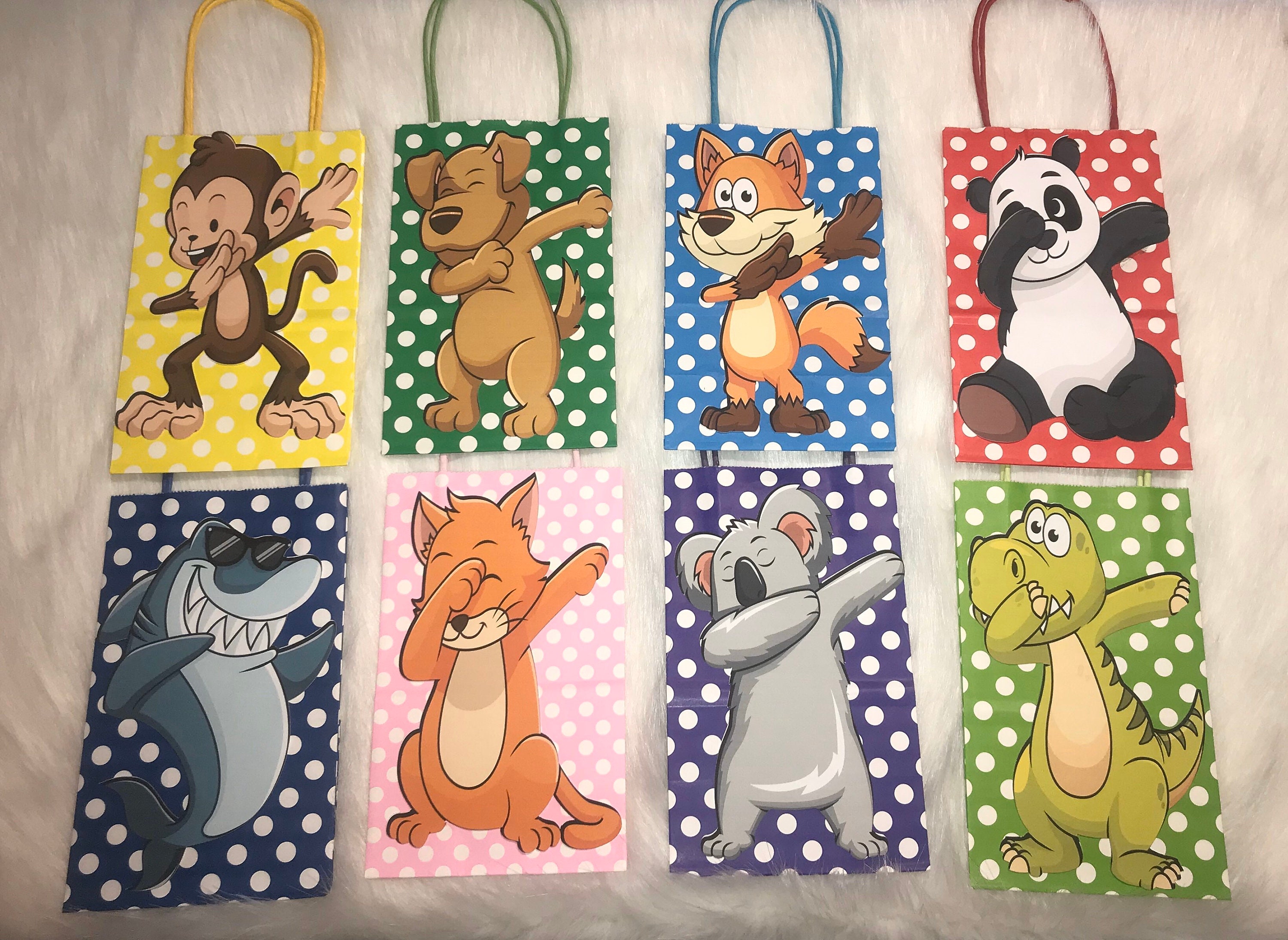 Animal Goodie Bags/dabbing Animals Dancing Animals Favor Bags Etsy UK