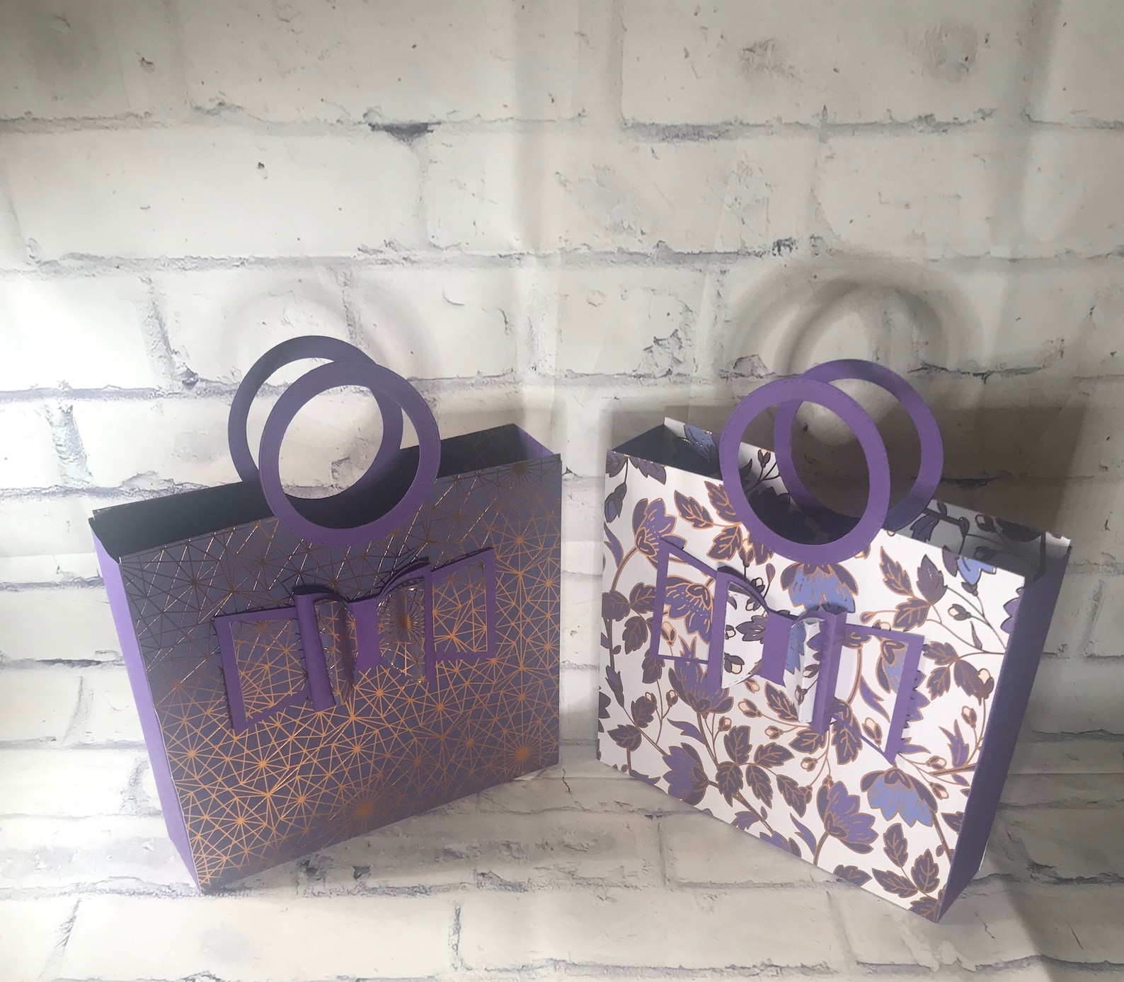 Purple Purse Gift Bag Favor Bag Etsy