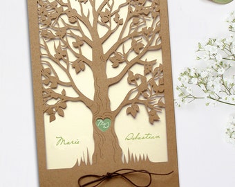 Einladungskarte zur Hochzeit "beautiful wedding tree“