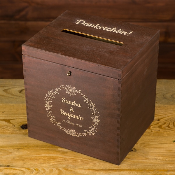 Kartenbox, Box für Hochzeitskarten, Briefumschläge, Geldgeschenke