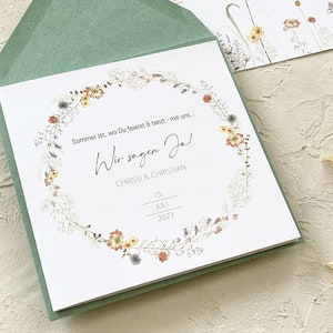 Invitation card for the wedding "Summer Meadow"