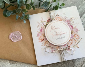 Invitation card for the wedding "Rosary"