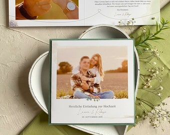 Invitation card for the wedding "Greenery Love smart"