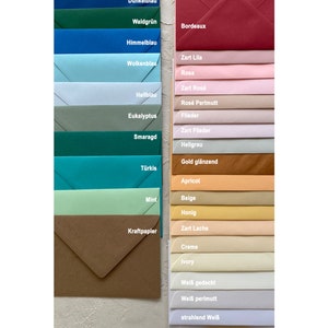 colored envelopes, size C6