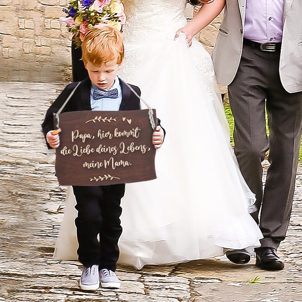 Here comes the bride sign made of wood, completely customizable