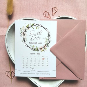 Save the Date Summer Love with rose gold finish image 2