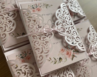 beautiful floral invitation card for the wedding "beautiful rose"