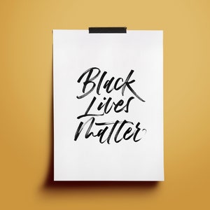 Black Lives Matter Impression téléchargeable (fr) Affiche de protestation BLM (fr) Affiche militante (en anglais) Art mural imprimable (fr) 100% des recettes reversées à BLM Causes