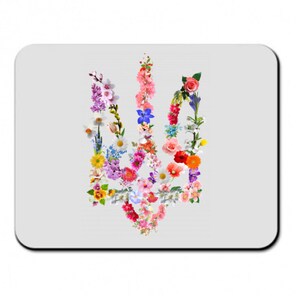 Computer-Mauspads mit Blumenwappen der Ukraine, eine riesige Auswahl an Computer-Mauspads, personalisiertes Mauspad