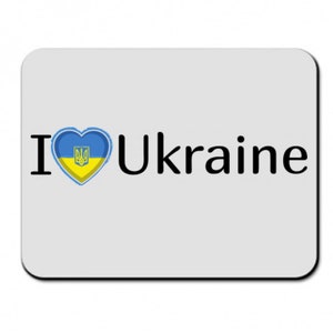 Computer-Mauspads i love ukraine, eine riesige Auswahl an Computer-Mauspads, ein Geschenk für einen Kollegen, ins Büro, personalisiertes Mauspad