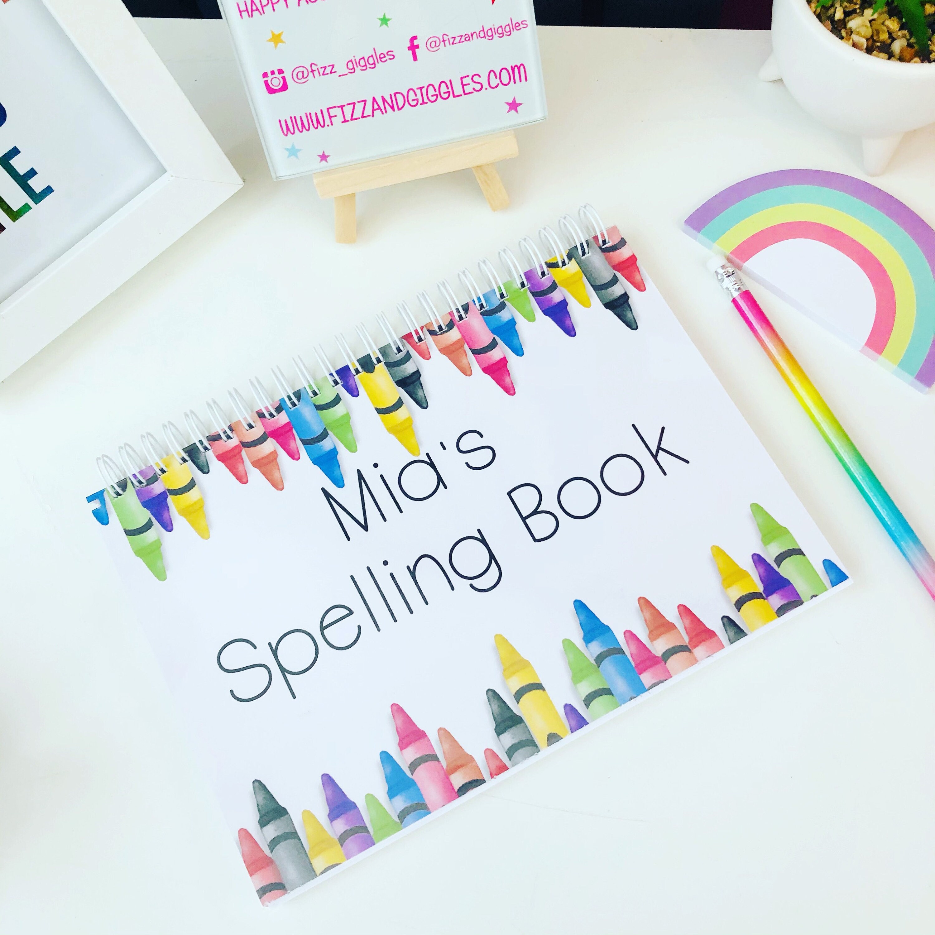 Personalised Spelling Notebook A5 Spiral Notebook Etsy UK