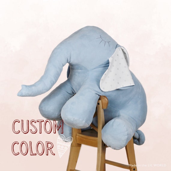 Big Stuffed Elephant Giant Plush Animal Pregnancy Pillow Etsy