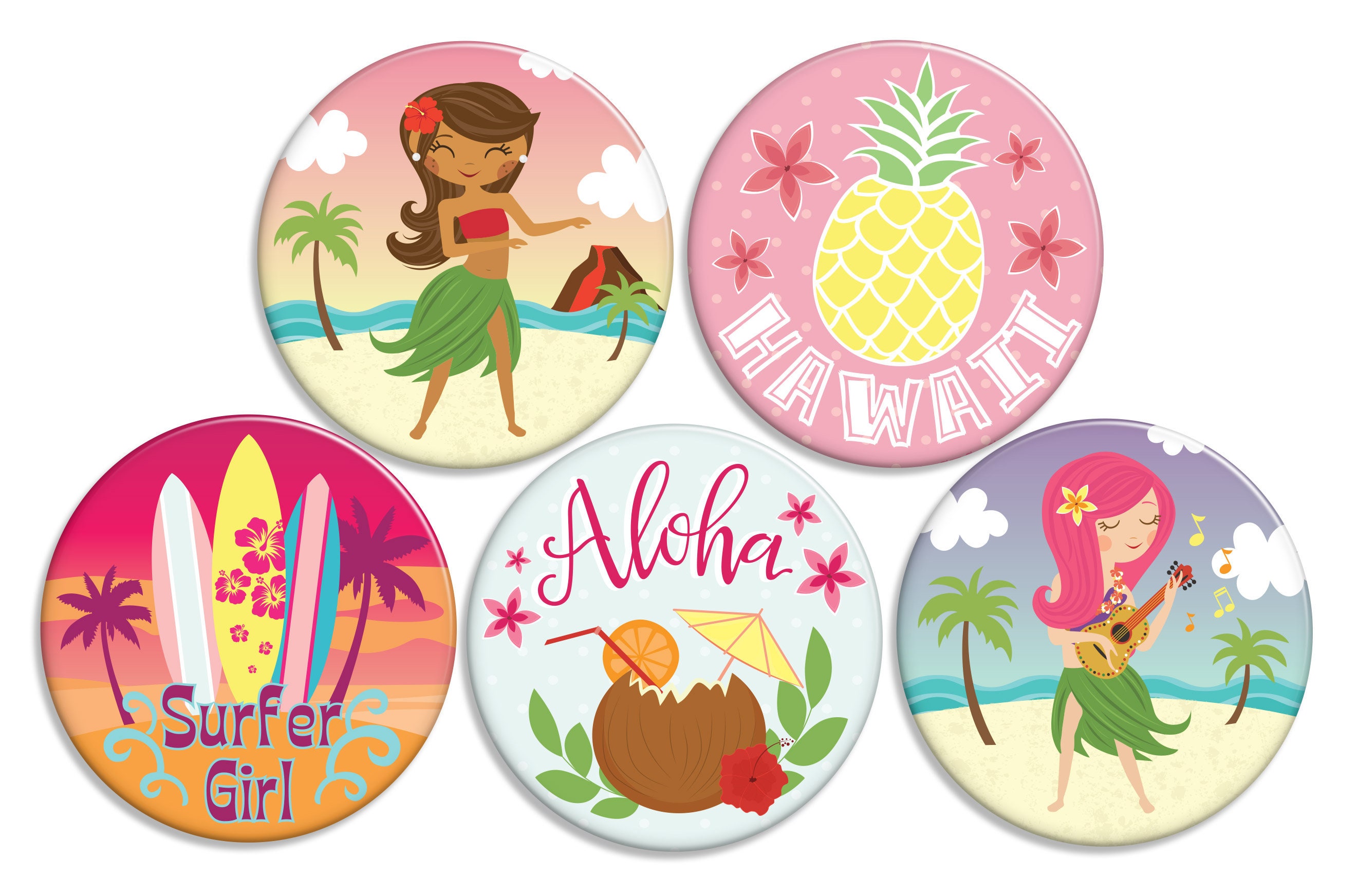 Hawaiian Buttons Etsy
