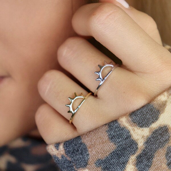Black + Gold Suns Ring main image 1
