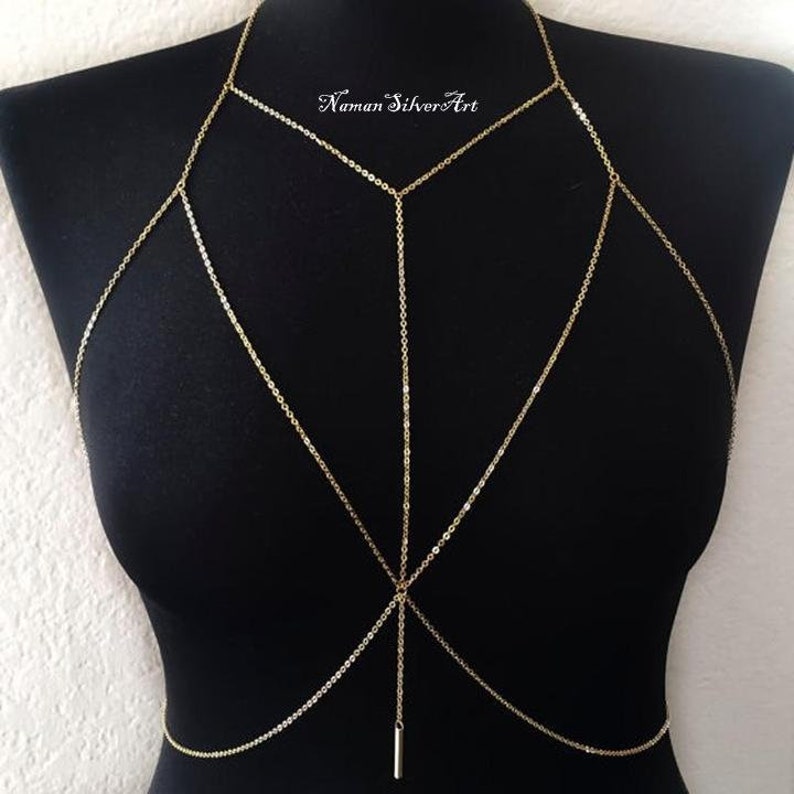 Body Chain Jewelry Bikini Body Jewelry Stack Layering Etsy