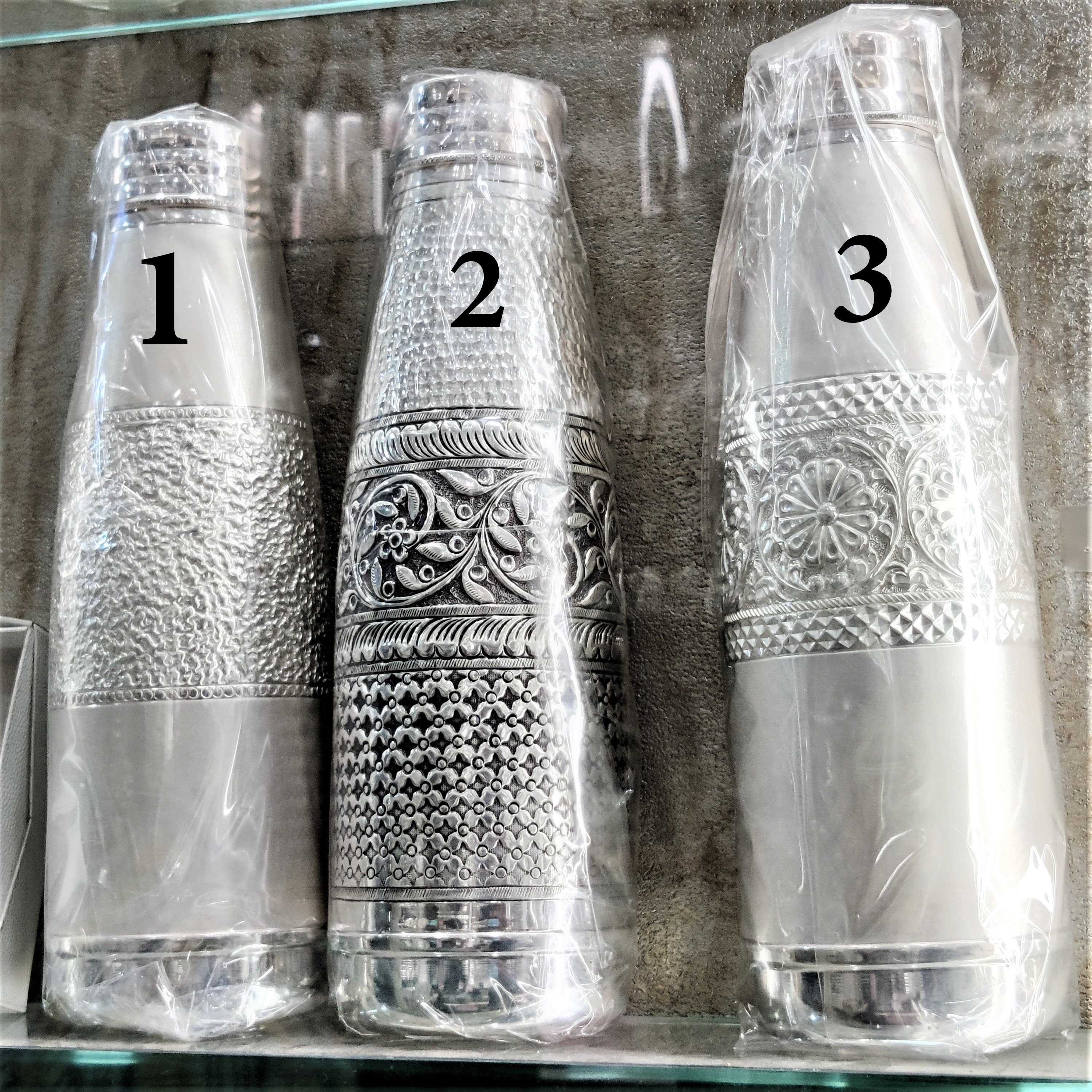 999 silver water bottle Handmade Bottle Drinking water