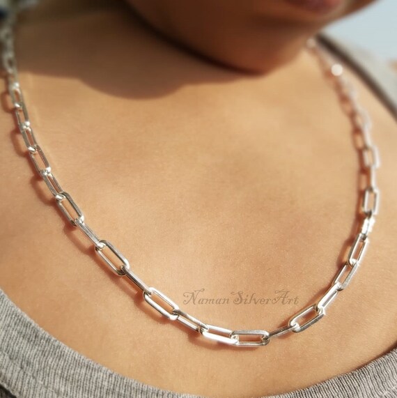 Rectangular chain link necklace outlet