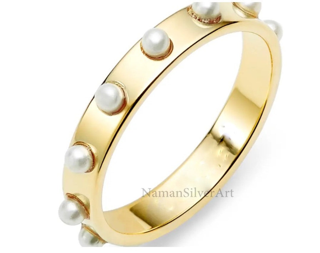 Pearl Massager Gemstone Cock Ring Beaded Penis Ring Cock