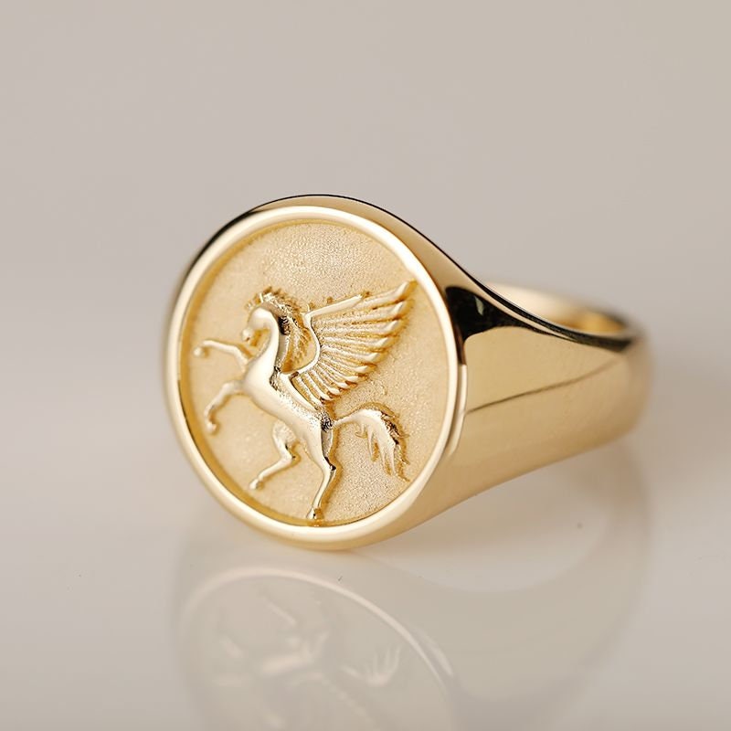 Horse signet ring sale