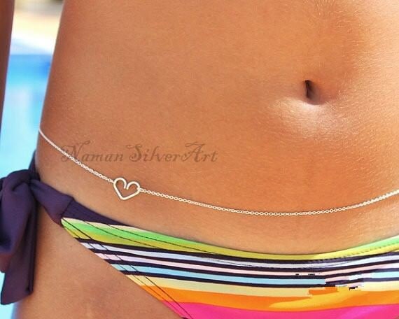 Pure silver waist sale chain for ladies