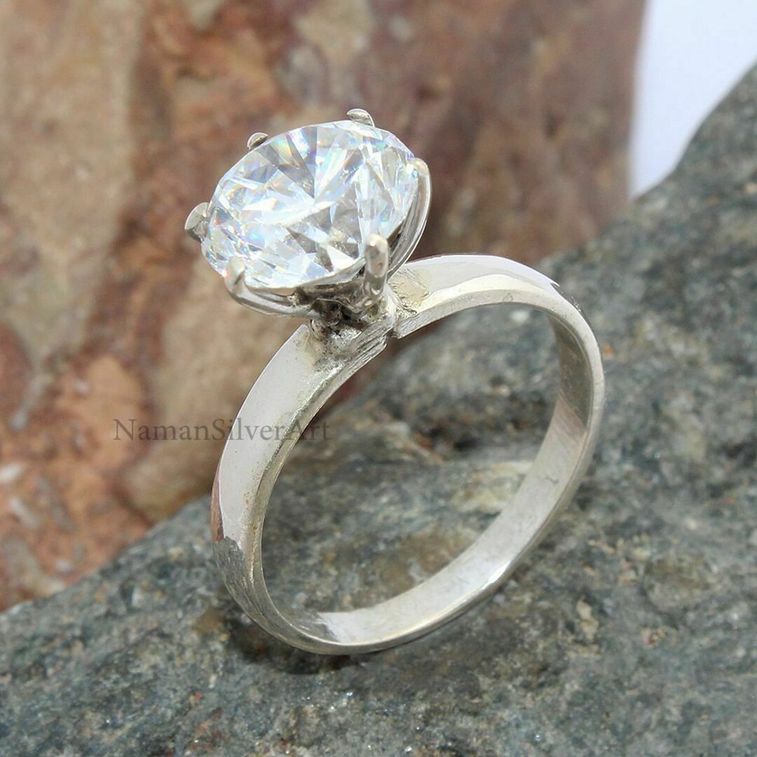 Gemstone Cock Ring 925 Sterling Silver Diamond Penis Ring