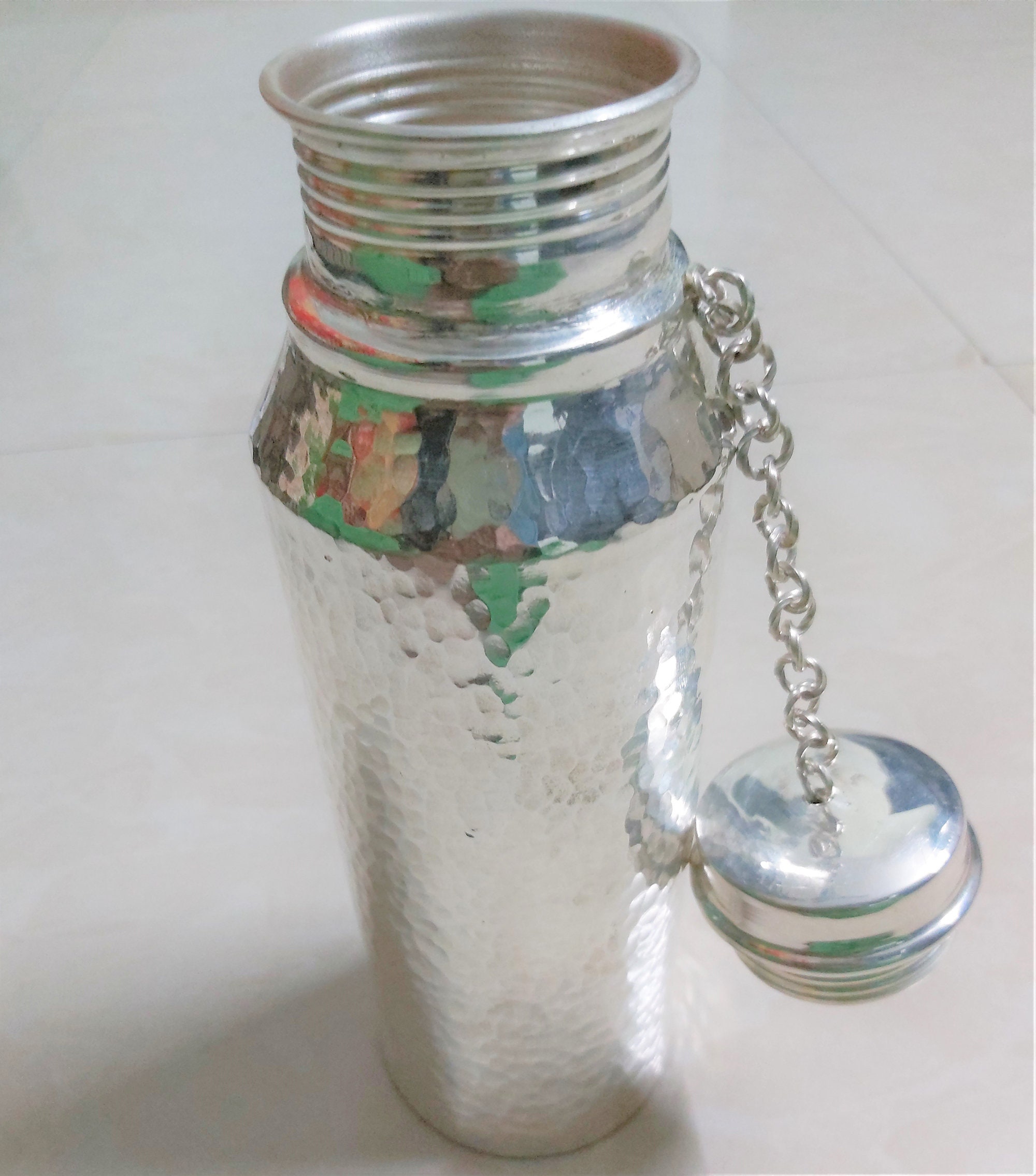 Silver water bottle deals