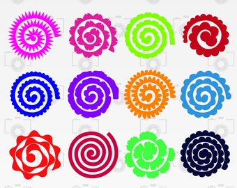 Download Get Here Rolled Flower Svg Template - flowers pictures