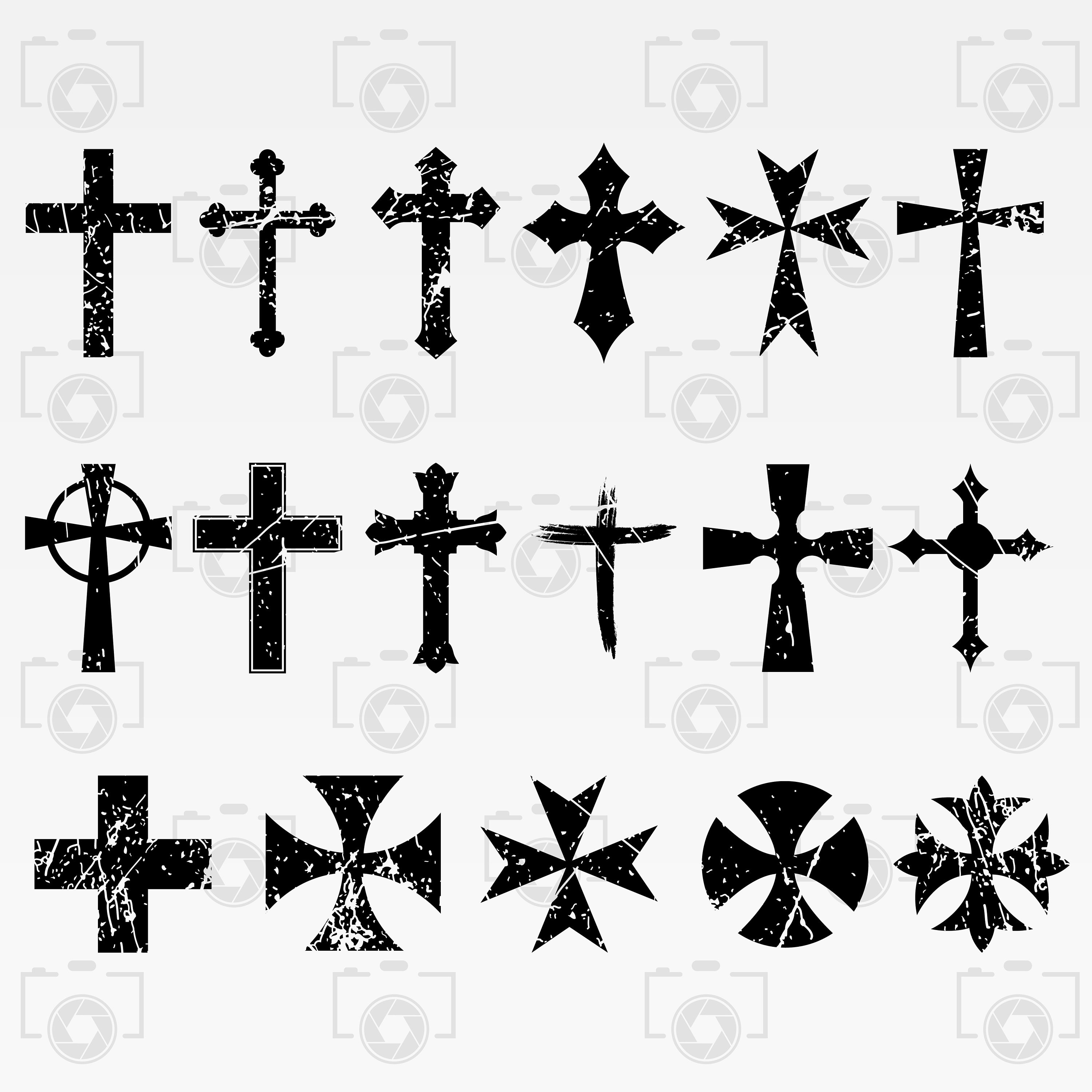 Download Distressed Cross svg Distressed Cross Silhouette Digital ...