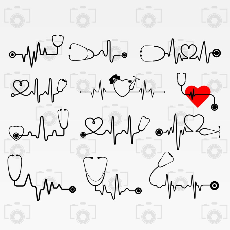 Download Paper Party Kids Craft Supplies Tools Cut Files Png Print Or More Instant Files Download Svg Stethoscope Heartbeat Digital Clipart For Design Stethoscope Heartbeat Svg Dxf