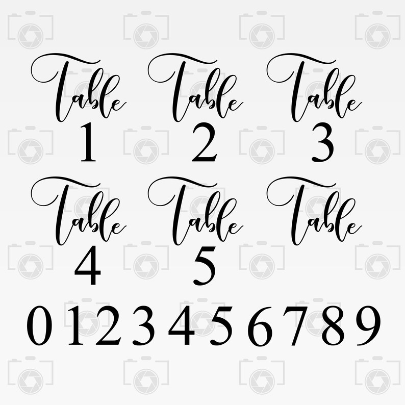 Download Cut File Instant File Download Svg Png Table Numbers Svg Table Numbers For Wedding Digital Clipart For Design Dxf Print Or More Paper Party Kids Craft Supplies Tools Kromasol Com