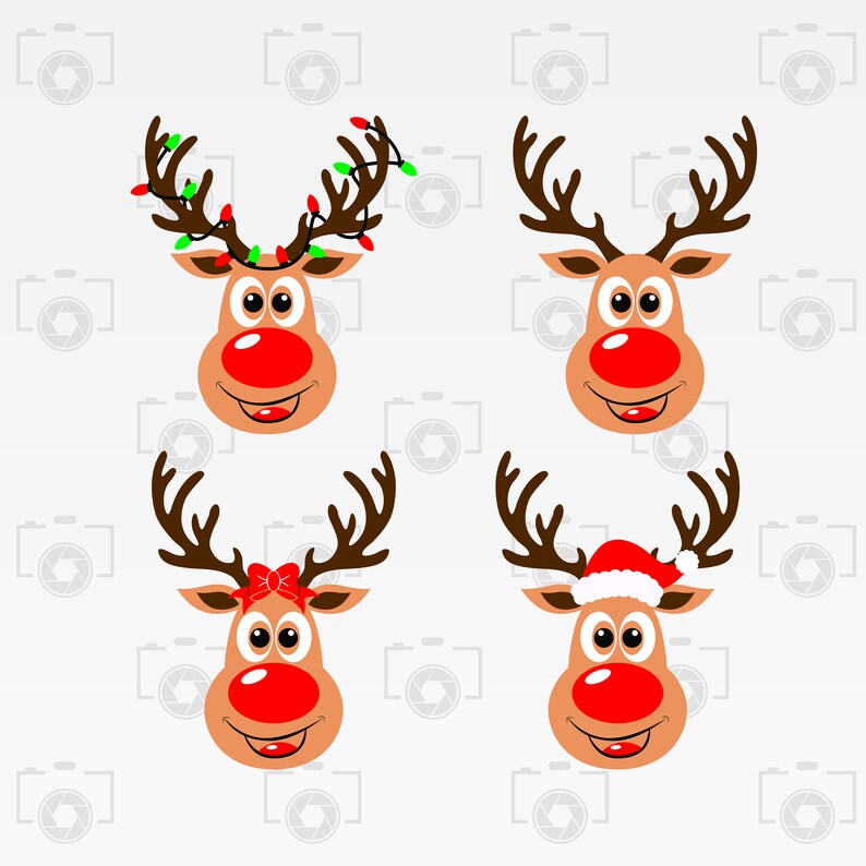 Reindeer svg Print or more Instant files download svg Reindeer Head Digital clipart for Design Cut files dxf Reindeer Head svg png
