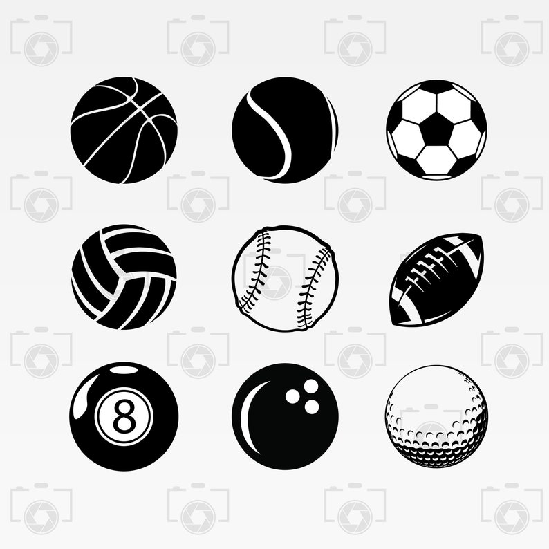 Sportball Svg Sportball Vector Sportball Digital Clipart Etsy