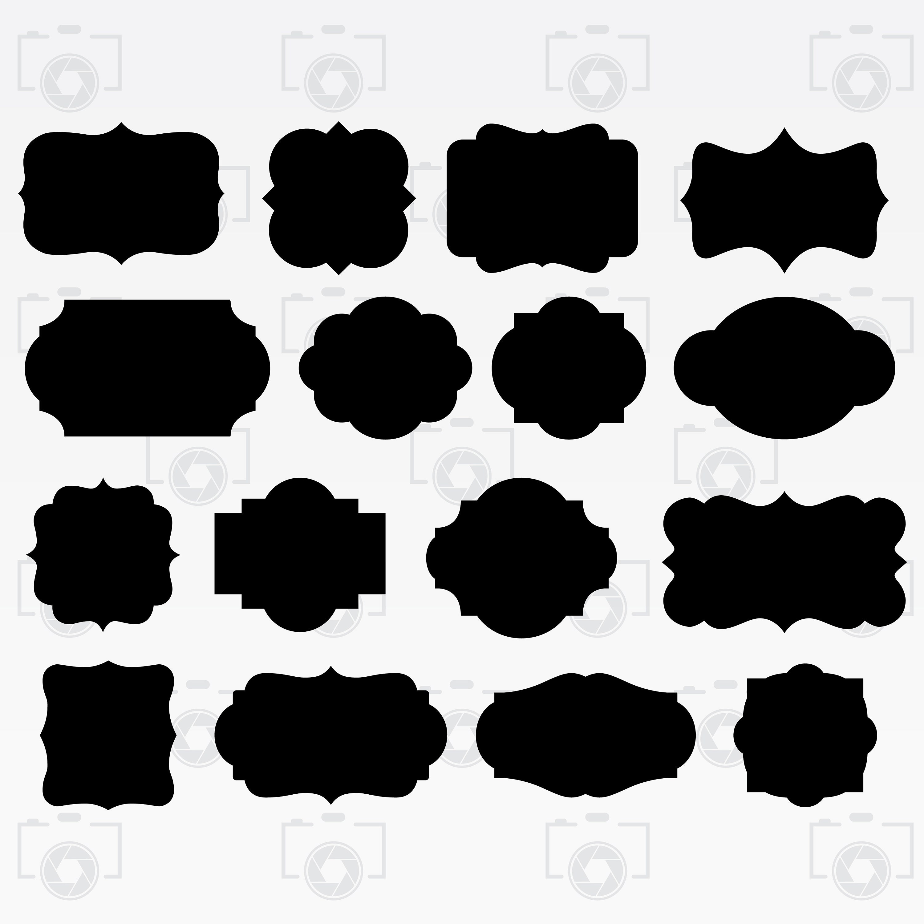 Label svg Label vector Label Silhouette Digital clipart | Etsy
