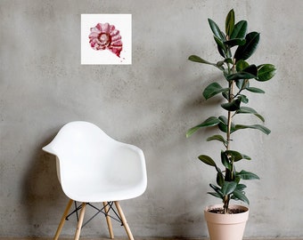 Rosa Schale Aquarell Druck