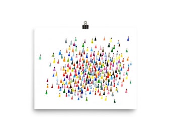 Mensheid abstracte print