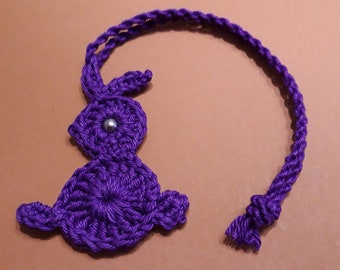 Lapin au crochet lilas