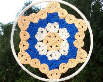 Dreamcatcher FLOWER OF LIFE crochet star