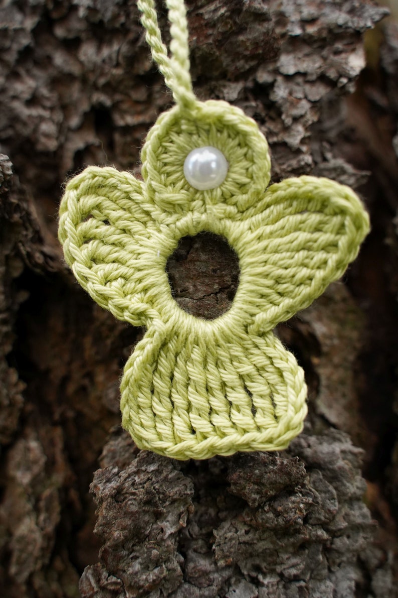 crochet Angel Charm green image 6